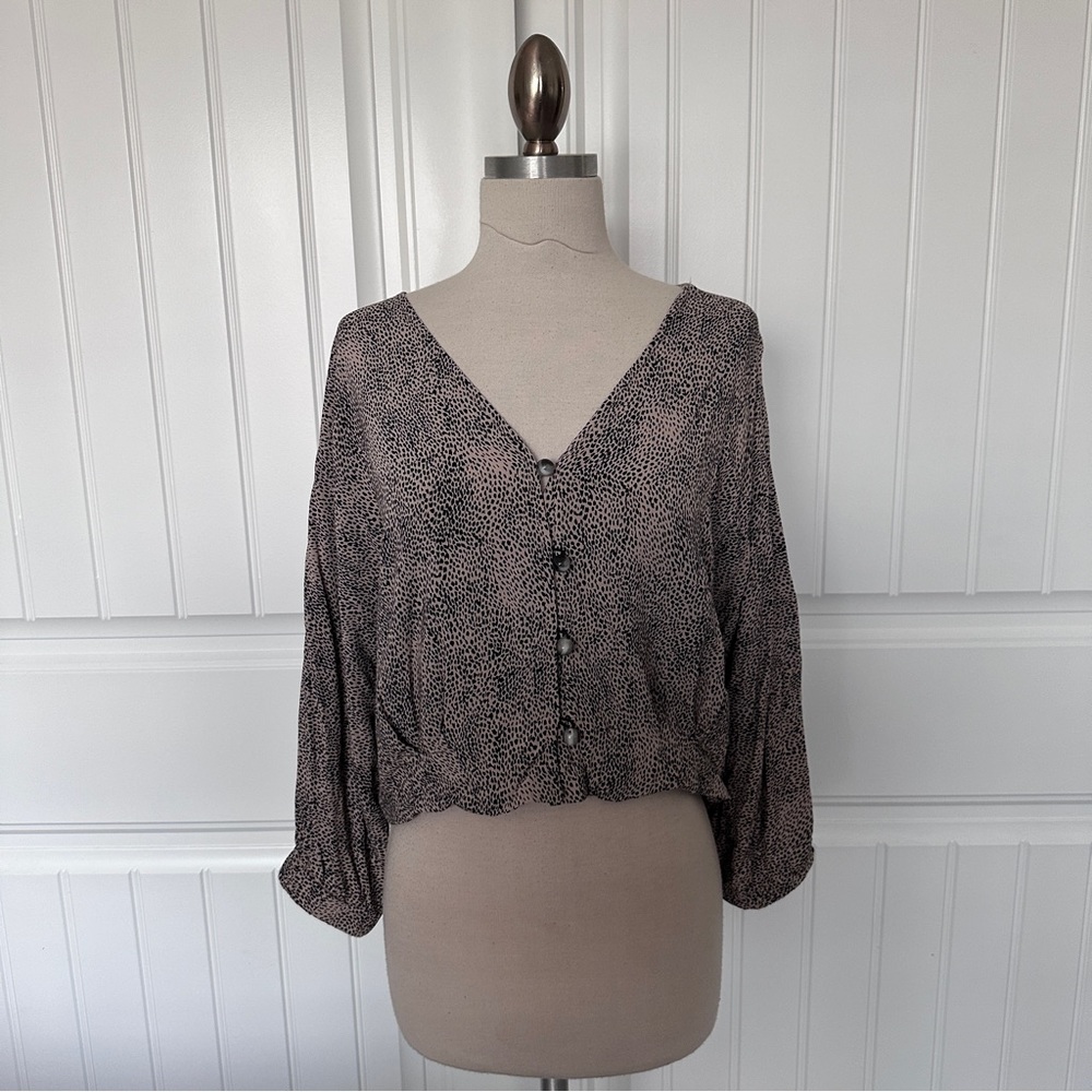 Zara Cheetah Print Blouse